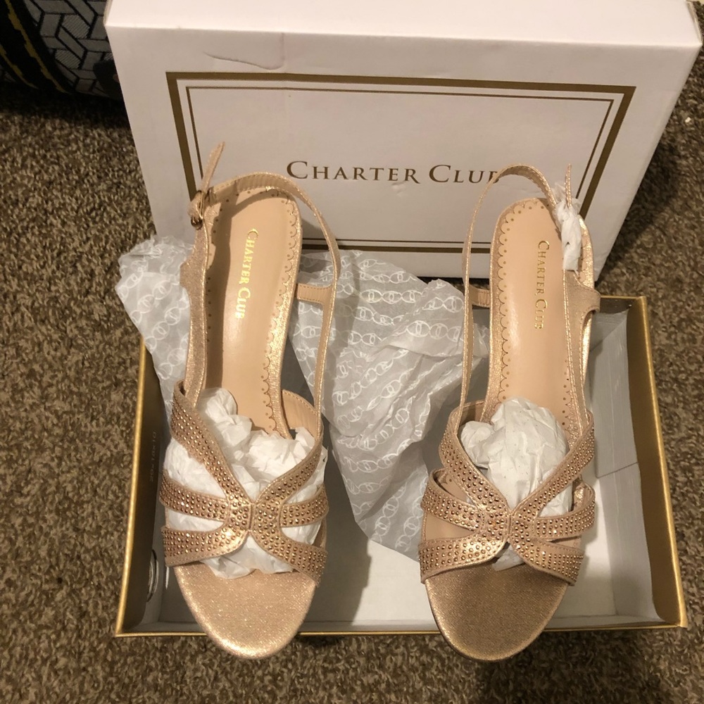 Charter Club Womens delilaa Fabric Open Toe